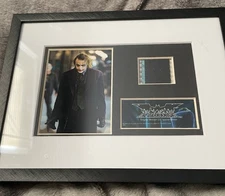 The Dark Knight Film Cell Framed Memorabilia Display Feat. Heath Ledger