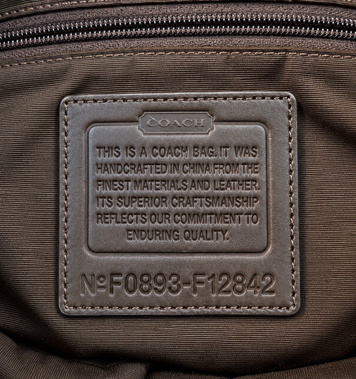 Coach Patchwork Crescent Shoulder Bag Brown Beige Zip… - Gem