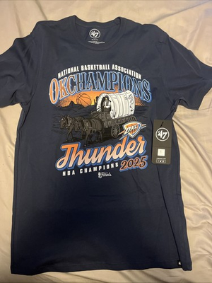 #ad OKC Thunder ‘47 NBA Champions Adult Shirt NWT $38 $9.99