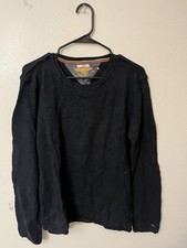 TOMMY HILFIGER Crew Neck Black Pullover Sweater Cotton 9 Cashmere Men Size L