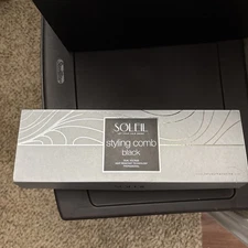 SOLEIL Styling Comb Heat Brush Straightener 450ºF ‘Black’ Model L40HBS-B1