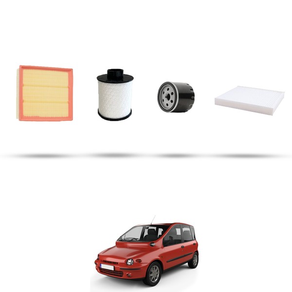 Hoffcar Set Service - 4 Filter FüR Fiat Multipla (186) 1.9 JTD 85Kw Von 2002 A-image