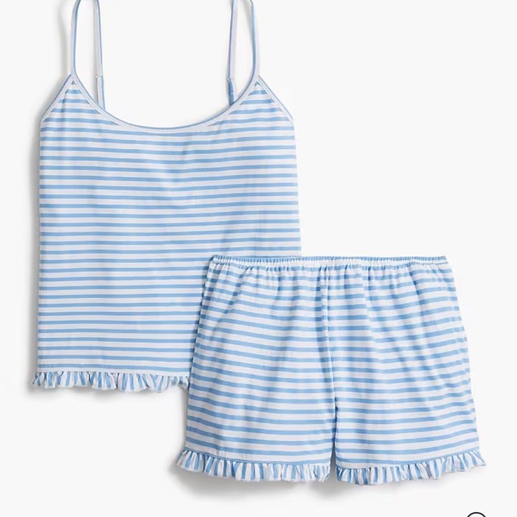 J.Crew Knit Ruffle Pajama Set Size XL