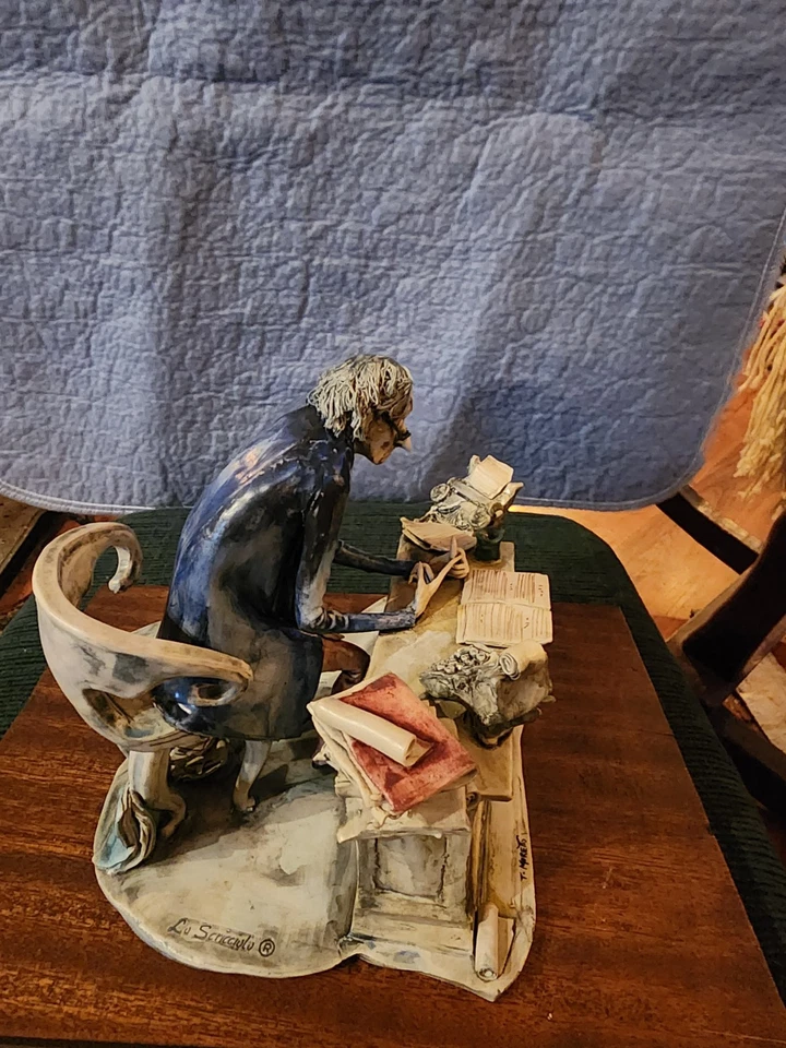 Toni Moretto Ceramic Sculpture w/ Display Case - Image 2 of 4