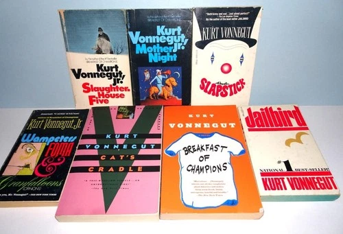Lot of 7 Kurt Vonnegut PBS Jailbird Mother Night Cat's Cradle Slapstick ....