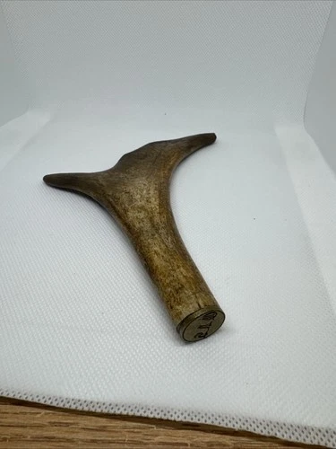 Antique 1936 Reindeer Antler Personal Wax Seal Stamp Signet, Finland, Sami