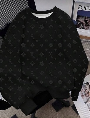 Men's Graphic Print Crew Neck Pullover Sweatshirt Ribbed Cuffs Multi-Color