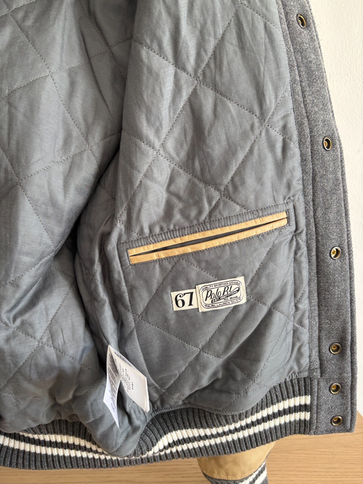 Polo Ralph Lauren Bear 1967 Ski Team Cross Country Letterman Varsity Jacket S image 7