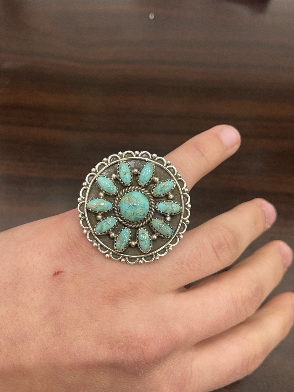 Krush Kandy Turquoise Cluster Ring Native America… - image 12