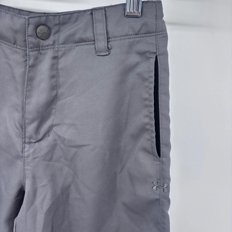 Under Armour Boys Shorts Size 7 Gray Flat Front Golf Casual Activewear - Изображение 2 из 4