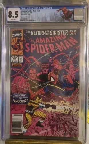 The Amazing Spider-Man #335 Newstand Mark Jewelers CGC 8.5