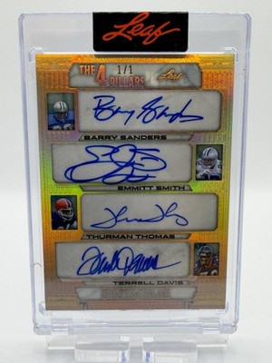 2026 Leaf Spectacular Barry Sanders Emmitt Smith Thurman Thomas Terrel Davis 1/1