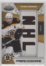 2010-11 Certified Die-Cut NHL Materials 11/25 Patrice Bergeron #PB 0o5t