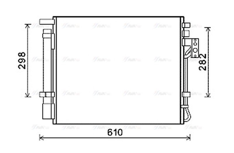 Fits AVA KAA5149D KIA SORENTO AIR CONDITIONING COOLER (2010) 2.2 CRDI - Image 2