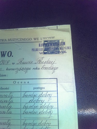 1930's Polish School Certificate With Official Stamp-TORN IN HALF-Shows Wear - Picture 8 of 8