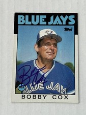 Bobby Cox 1986 Topps Authentic Signed Autograph Auto Card Toronto Blue Jays HOF