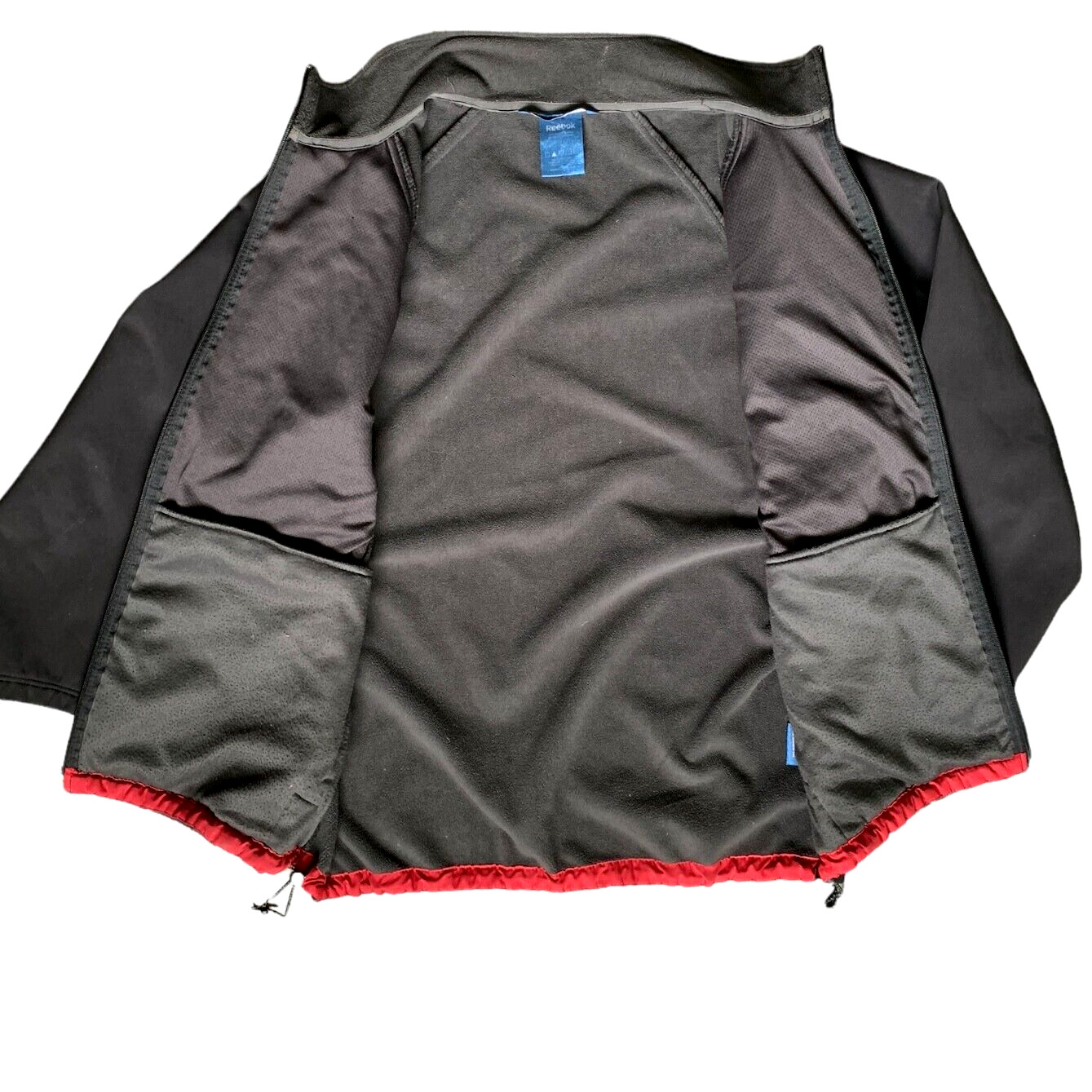 ReebokBlack Full Zip Jacket Toggle Waist Zip Pock… - image 3