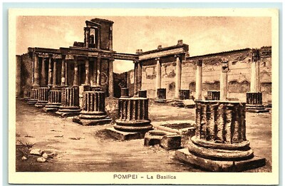 S03-1643, LA BASILICA, POMPEI, * 100-YEAR-OLD POSTCARD