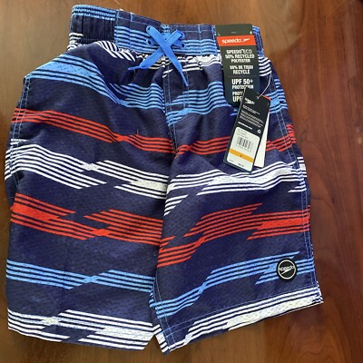 Speedo Boys Kids Printed 17'' Swimming Pool Beach Water Swim Shorts
