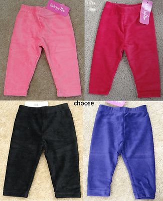 NWT KIDS KORNER black/purple/pink/red cord corduroy style leggings,9M-4T-CHOOSE