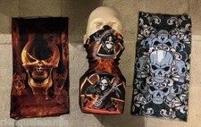 Ochrona szyi / twarzy - (Skull Skull Chopper Motocykl Rower Narty) Szal