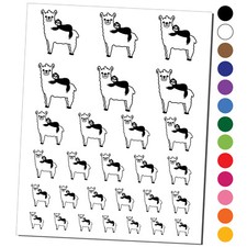 Llama and Sloth Best Friends Alpaca Temporary Tattoo Water Resistant Set