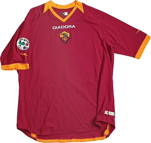 Maglia calcio Roma match worn MANCINI 2006 2007 Diadora Serie A XL Home - Foto 2 di 10