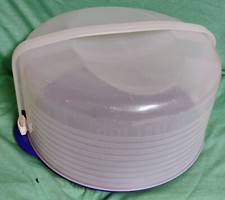 Tupperware Large Round Cake Taker - blue