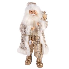 18" Gold Santa Claus Collectible Doll Santa Christmas Figurine Holiday Decor