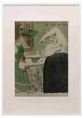La Vie en Rose 1903 Achselrasur A3 A4 gerahmter Druck Bild