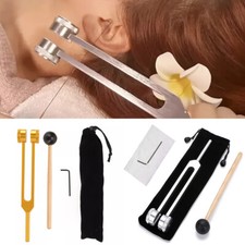 128Hz Healing Tuning Fork with Silicone Hammer Sound Therapy Musical Instrument  