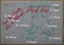 Autogramme Geschwister Buck, Brunhilde Baßler u.a., Eiskunstlauf, Rarität