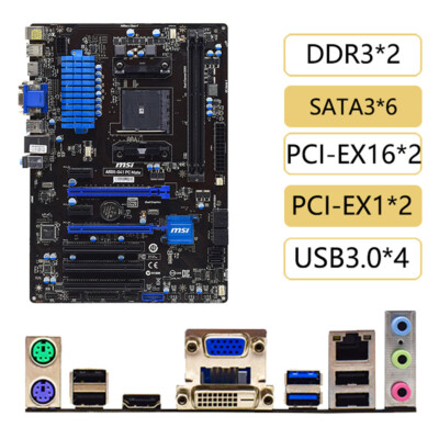 For MSI  DDR3 VGA+DVI+ ATX Motherboard A88X-G41 PC MATE