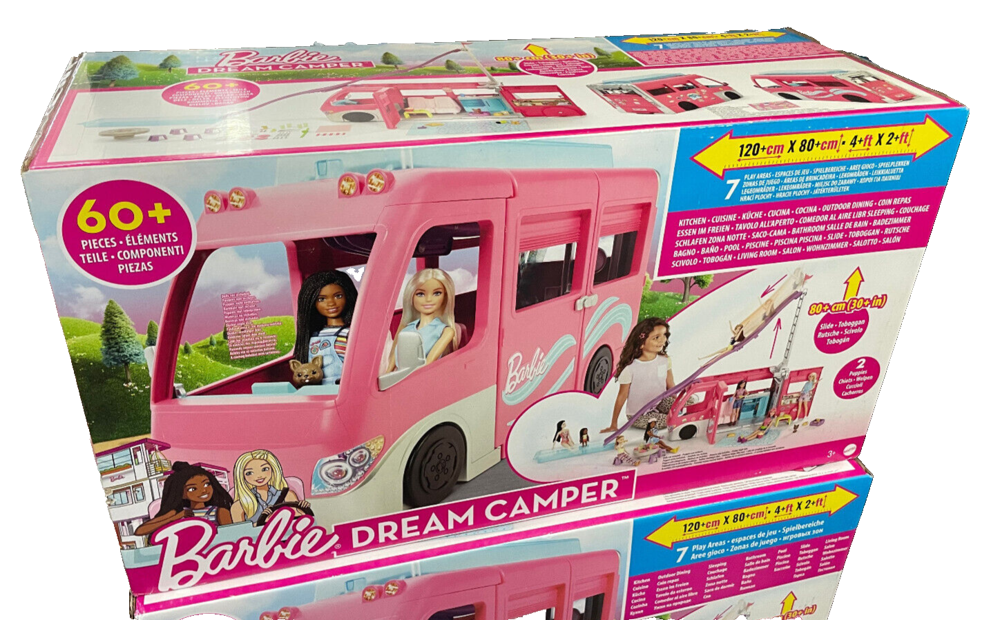 CAMPER DEI SOGNI DI BARBIE MATTEL 60 COMPONENTI HCD46 DREAM CAMPER 7 AREE GIOCO