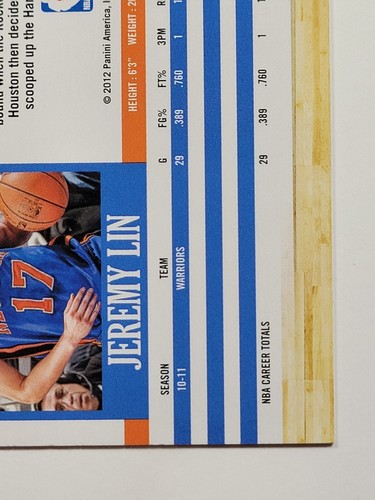 2012 Panini NBA Hoops Jeremy Lin Card #67 LINSANITY New York Knicks - Picture 12 of 12