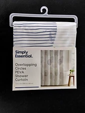 Simply Essential Overlapping Circles PEVA  Shower Curtain