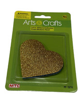 arts  crafts FOAM STICKER SHAPES 6 count glitter HEARTS lot of 3 packs