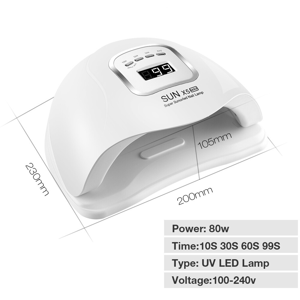 Professional 280W Polish Gel UV Curing LED Nail Dryer Lamp Manicure Machine NEW
