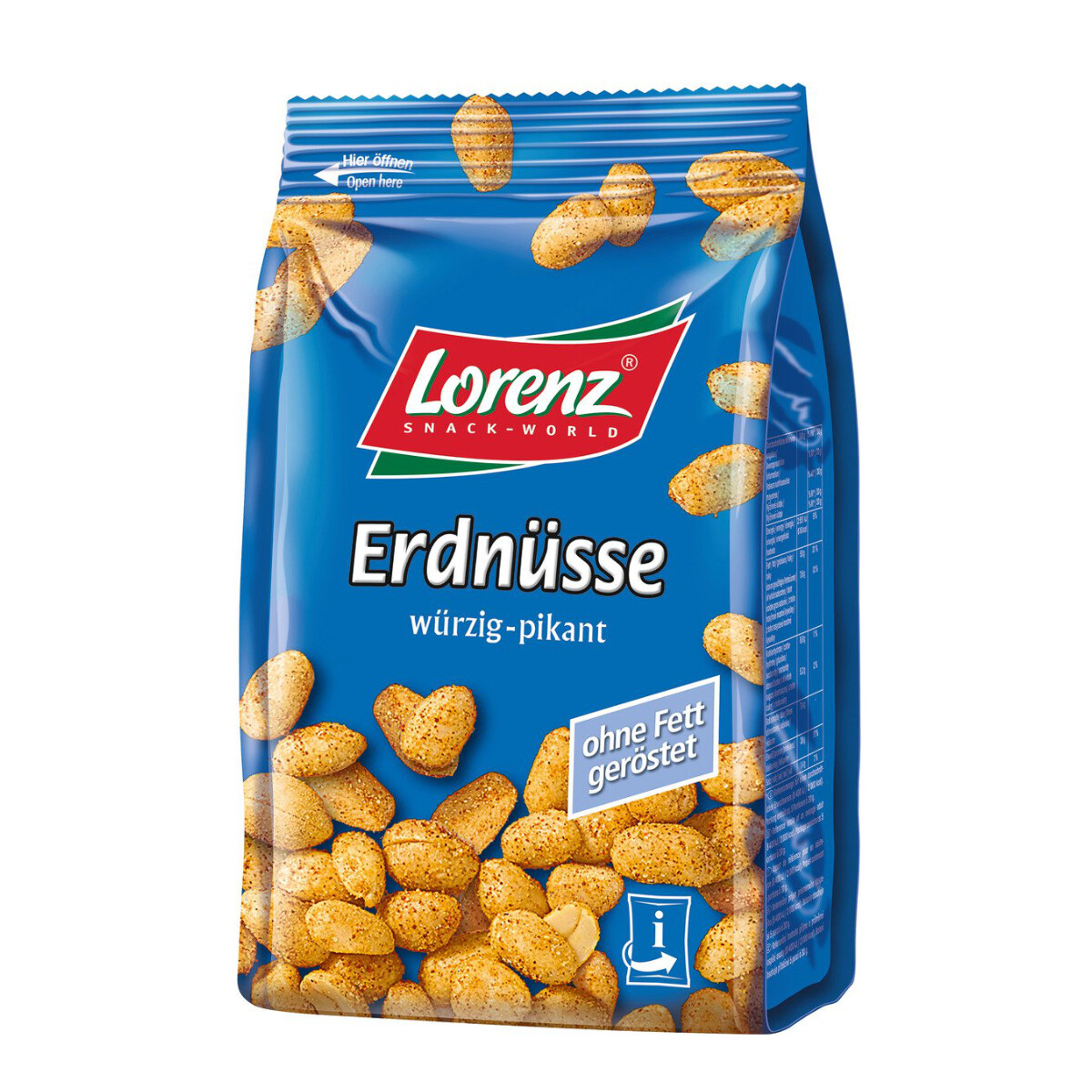 Lorenz Cacahuetes Picantes Especiados Sin Grasa Tostados 150 g Pack de 7
