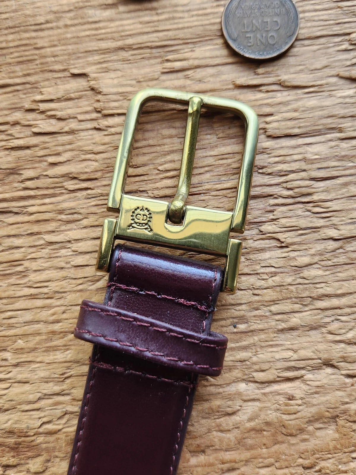 Vintage / Christian Dior / marron / cuir fendu / ceinture / taille 32 80 / Taiwan