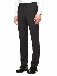 $275 Calvin Klein Hombre de tamaño 32w 32l Gris carbón Slim Fit Pantalones  De Vestir Traje | eBay