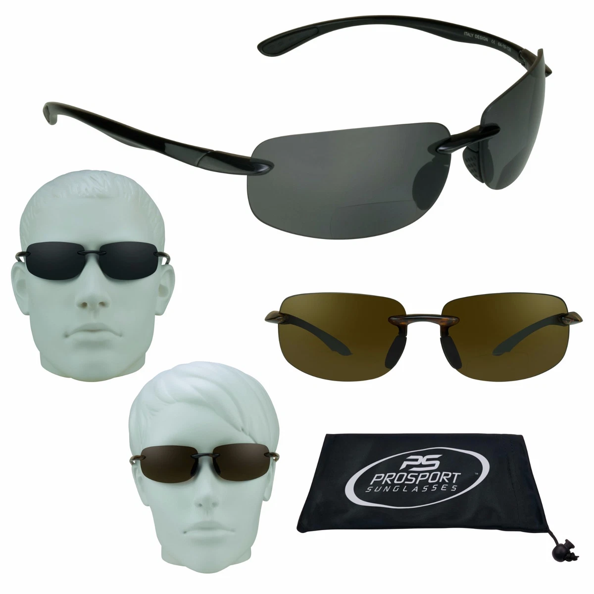 Bifocal Polarized Sunglass Reader Men Women Light Weight Fishing