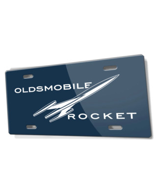 Oldsmobile Rocket Emblem 1953 - 1955 Aluminum License Plate - 16 colors Made USA