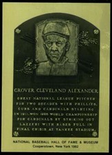 Grover Cleveland Alexander Rare 1981-89 Hall of Fame Plaque Metallic Card 