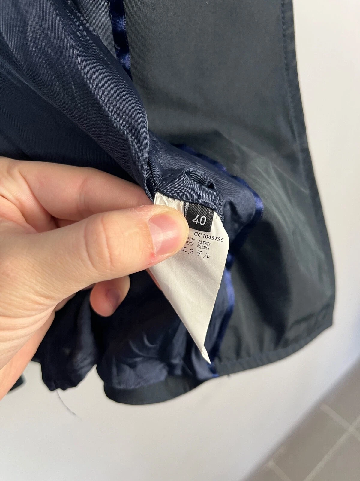 Giacca Blazer Alexander McQueen Lusso Blu Navy Nylon Made in Italy Taglia 40