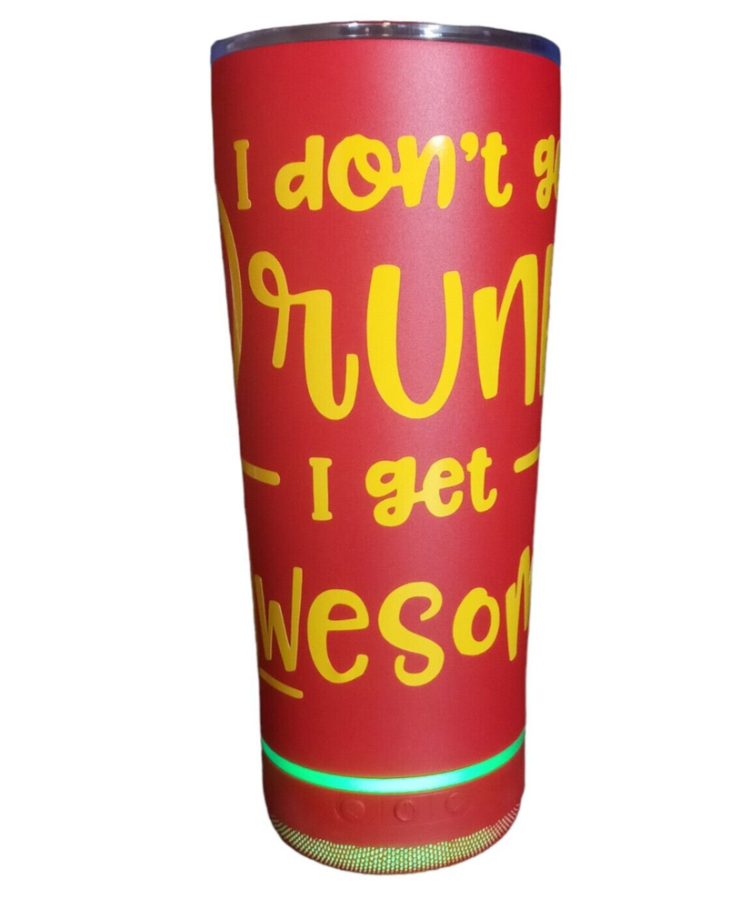 Bluetooth Speaker Tumbler Red & Yellow Custom Name Option  
