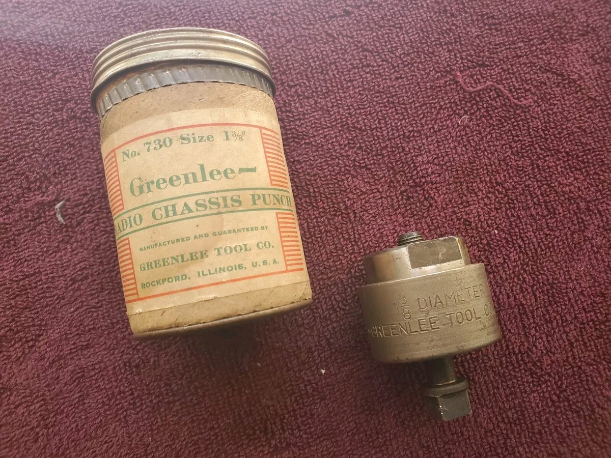 Vintage Greenlee (Round) Radio Chassis Punch #730 1-3/8