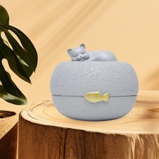 Pet Ash Container Cat Cremation Urn 13x10cm Accessories Versatile Hand Painted