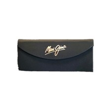MAUI JIM AUTHENTIC EYEGLASSES SUNGLASSES BLACK GOLD FLAP CASE W CLOTH