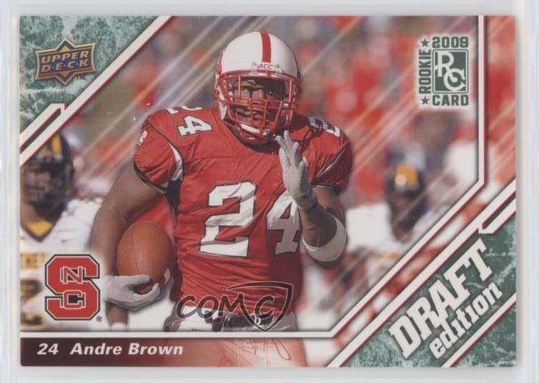 2009 Upper Deck Draft Edition Retail Dark Green Andre Brown #130 Rookie RC 2u3